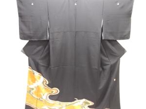 未使用品　作家物　群鶴に宝尽くし模様留袖（比翼付き）